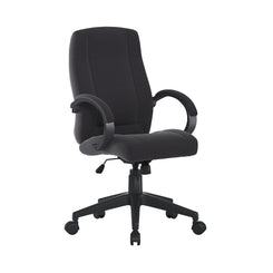 Black office chair on a white background