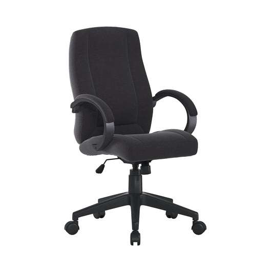 Black office chair on a white background