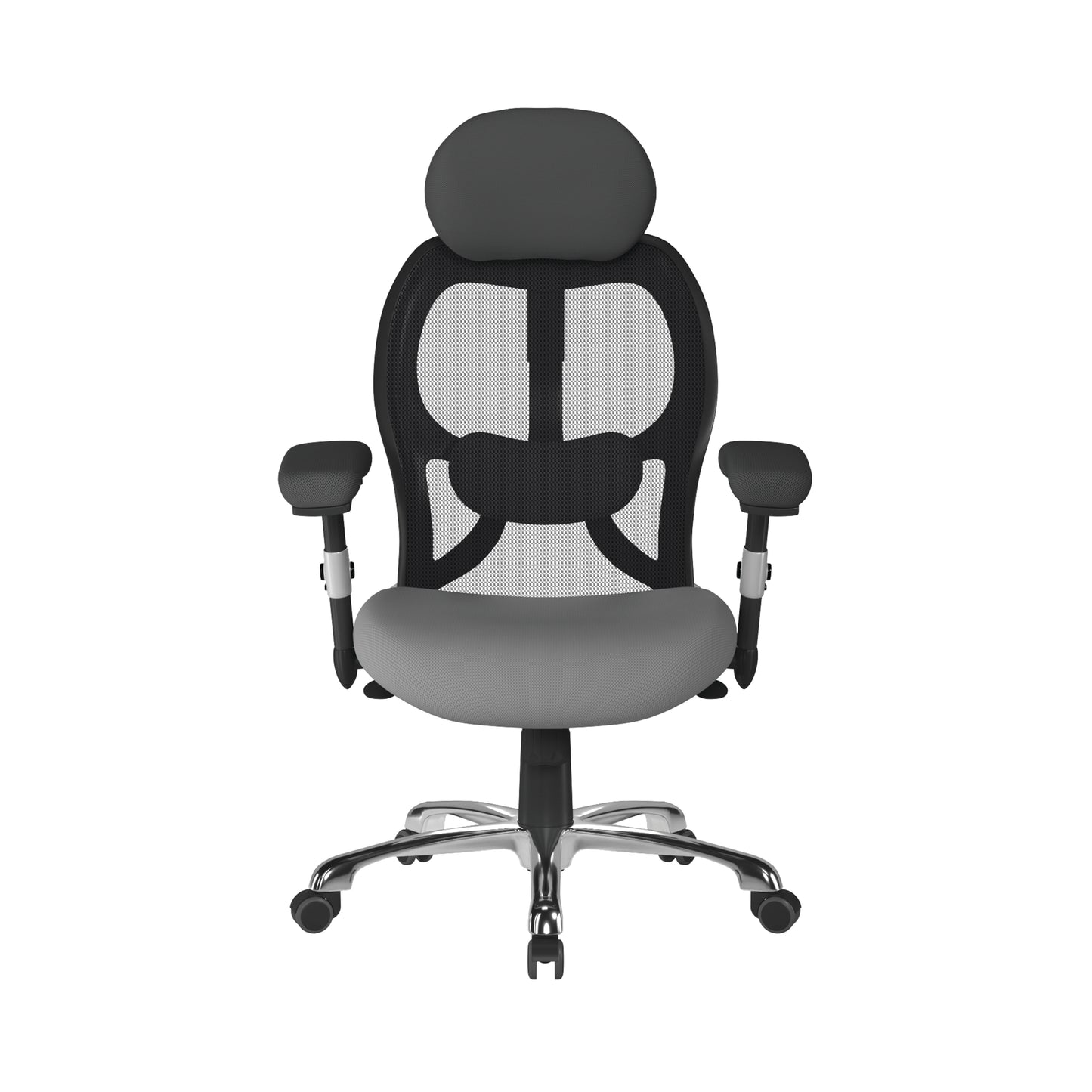  luxury mesh back executive chair is certified for 24 hour use and is packed with features. with a breathable seat pad, contour curved mesh backrest with stylish black and satin back shell,
