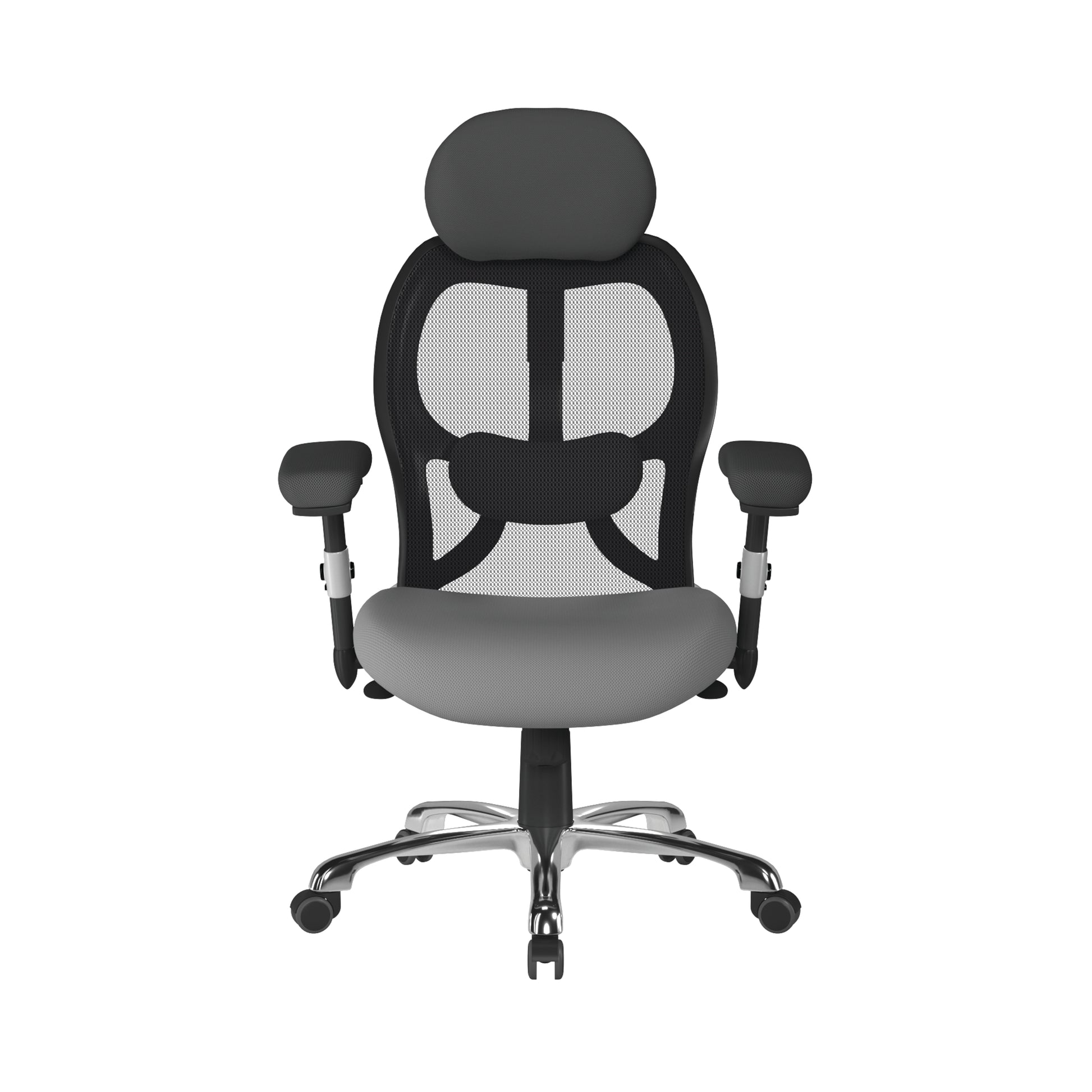  luxury mesh back executive chair is certified for 24 hour use and is packed with features. with a breathable seat pad, contour curved mesh backrest with stylish black and satin back shell,