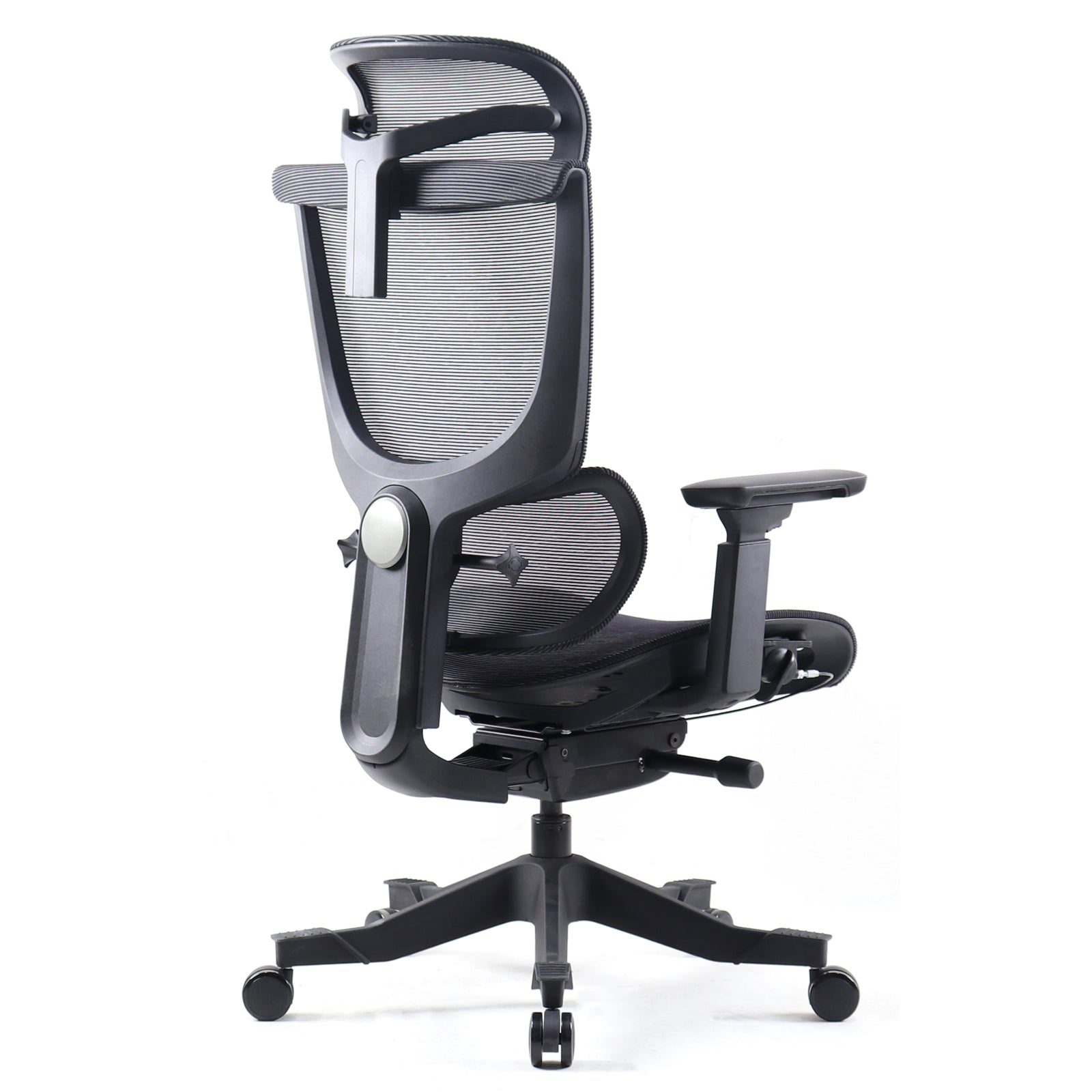 Elise Mesh Back Operator Chair back view. 