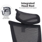 Elise Mesh Back Operator Chair head rest detail. 
