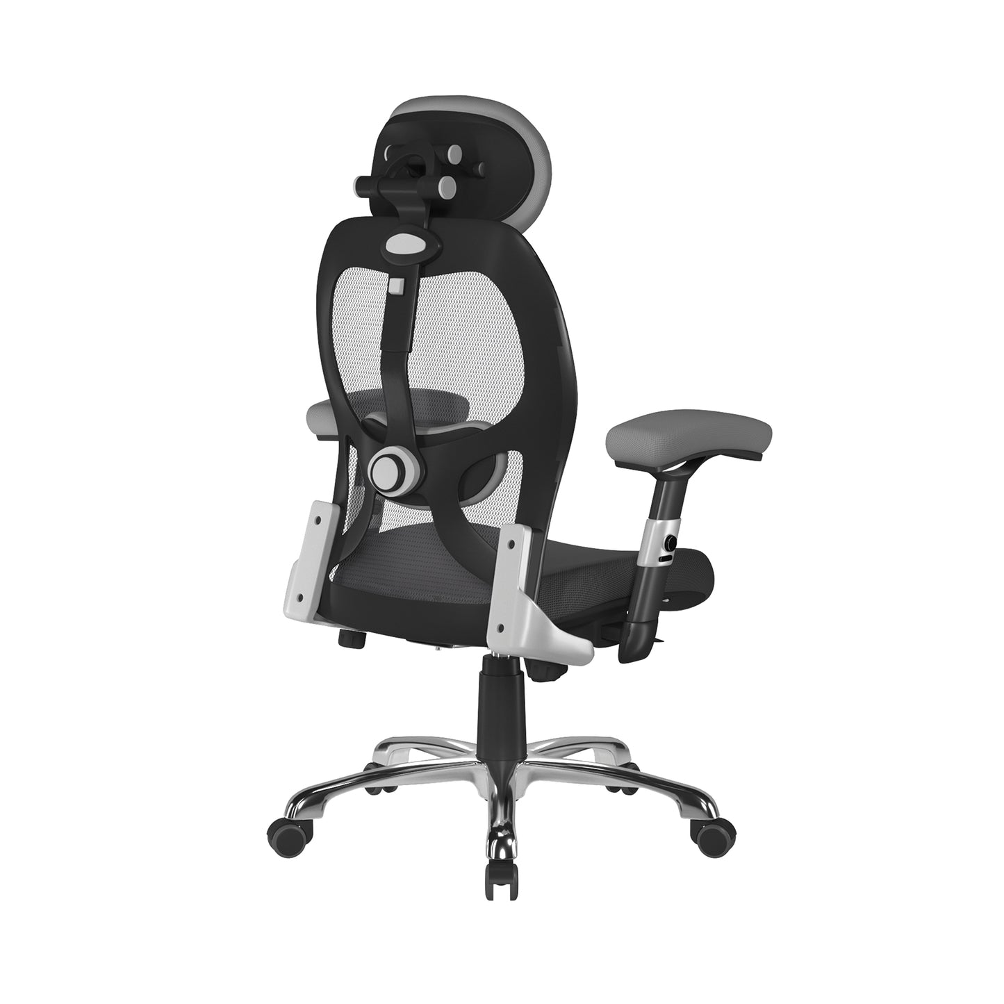 This best selling luxury mesh back executive chair is certified for 24 hour use and is packed with features. with a breathable seat pad, contour curved mesh backrest with stylish black and satin back shell, 