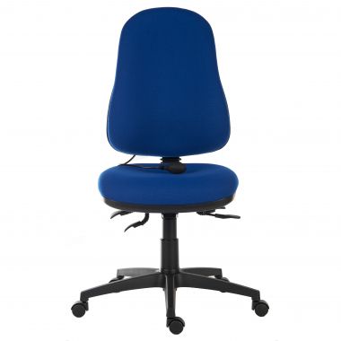 Blue office chair on a white background