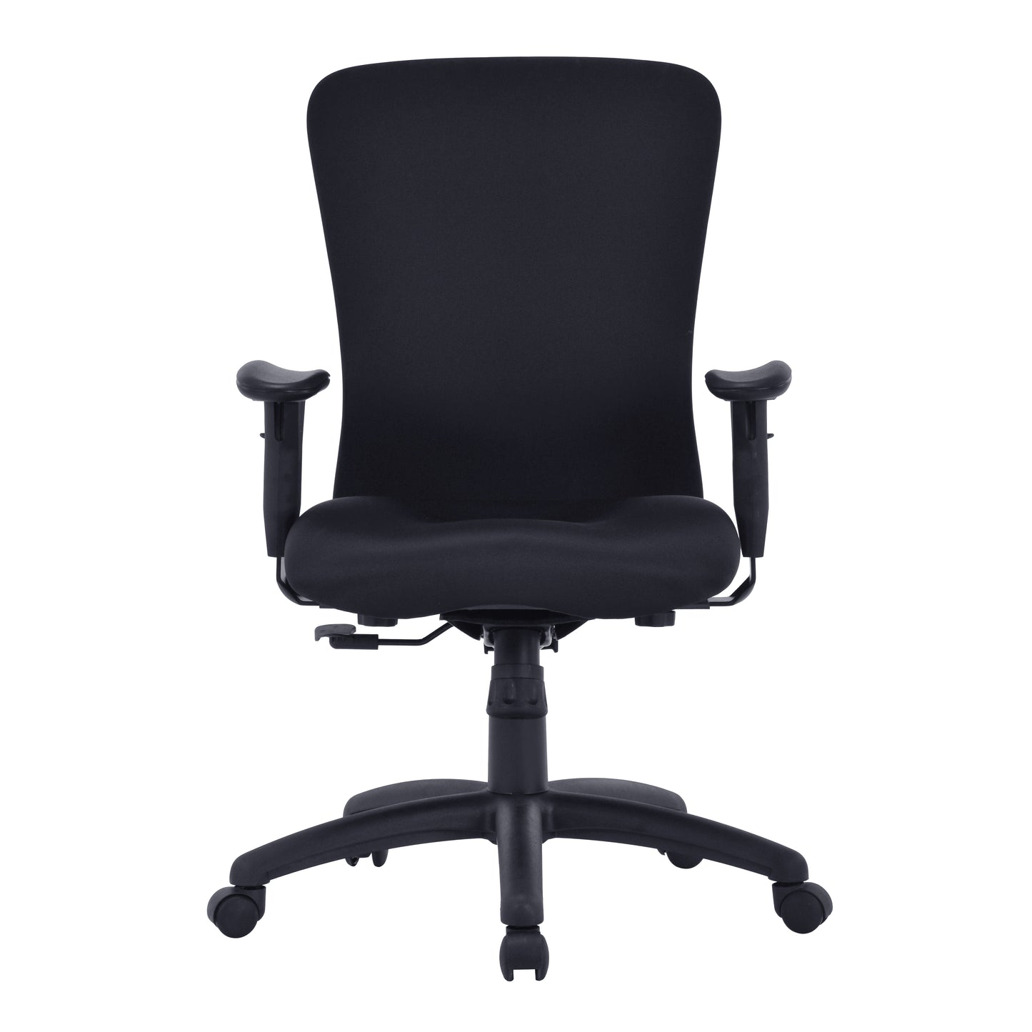 Black office chair on a white background