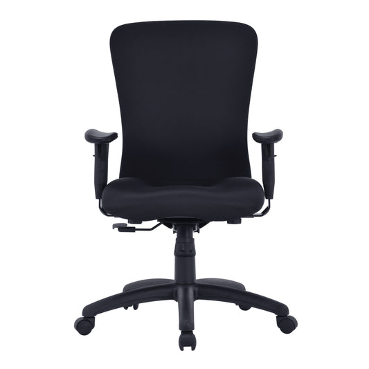 Black office chair on a white background