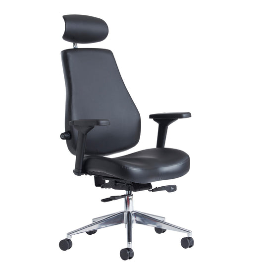 Franklin High Back 24 Hour Task Chair in black against a white background. 