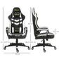 Gaming Chair, Computer Desk Chair with Lumbar Support, Black White dimensions
