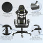 Gaming Chair, Computer Desk Chair with Lumbar Support, Black White features