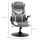 Gaming Chair Ergonomic Computer Chair with Adjustable Height, Grey dimensions