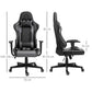 Gaming Chair, Racing Chair, Head Pillow and Lumbar Support, Black dimensions
