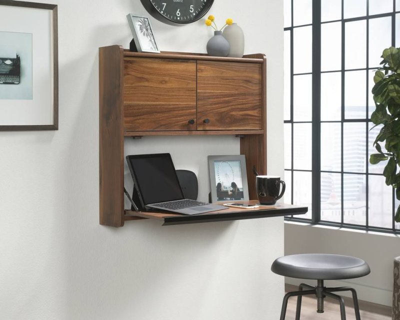 Hampstead Park Wall Desk in use in a home office setting. 