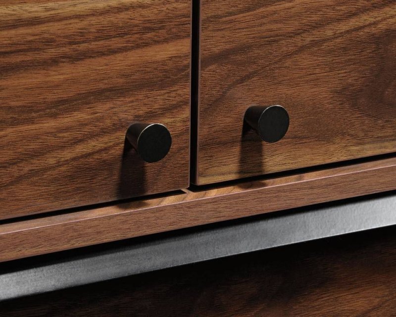 Hampstead Park Wall Desk. Close up of the handles when the desk is closed. 