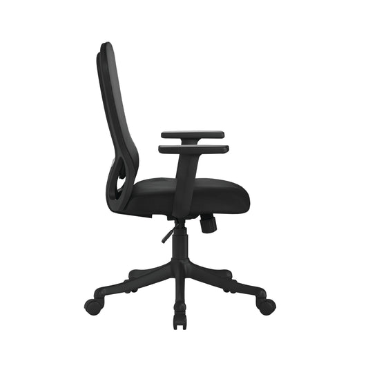 Black office chair on a white background