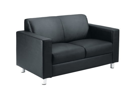 Iceberg Leather Faced Sofa in black