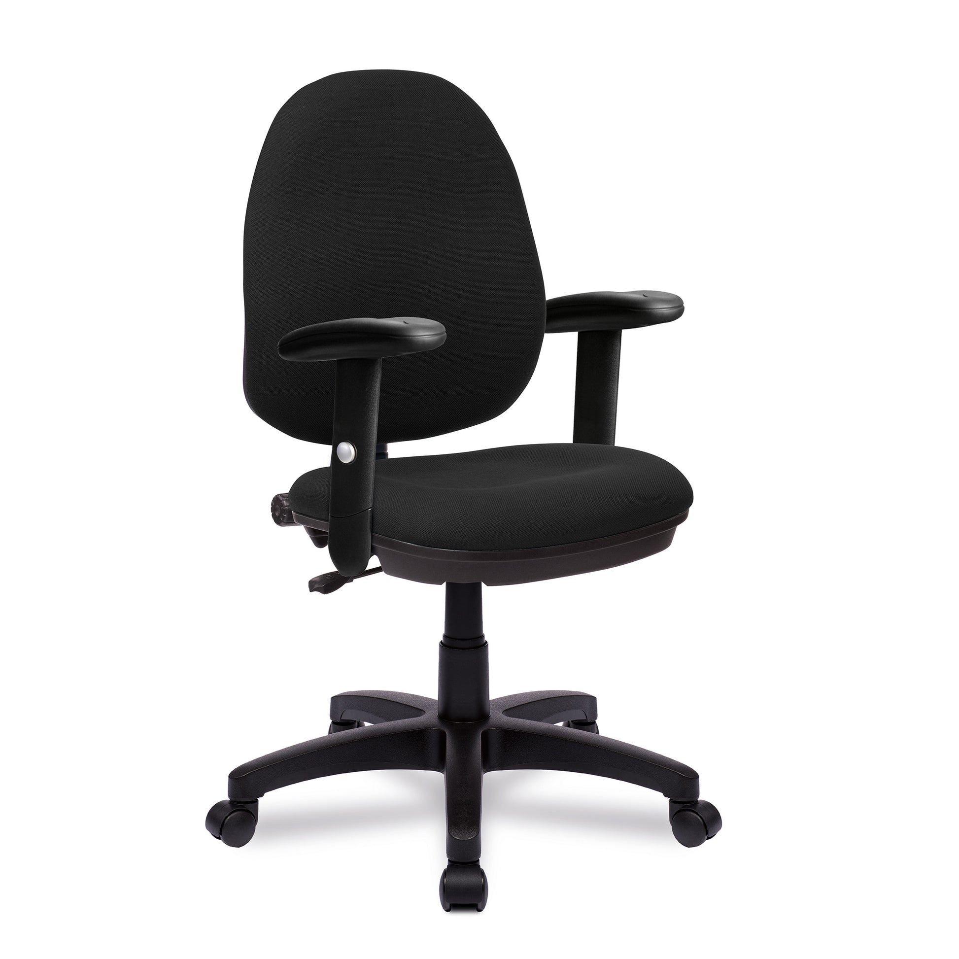 Black office chair on a white background