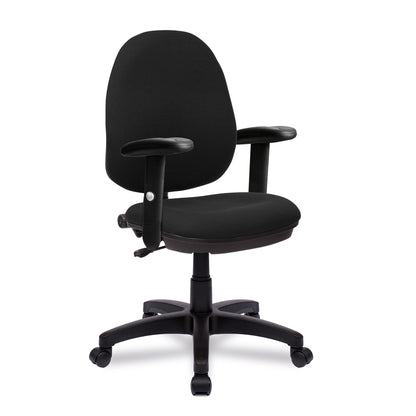 Black office chair on a white background
