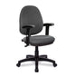 Gray office chair with black base on a white background