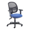 Jota Mesh Medium Back Operators Chair in blue.