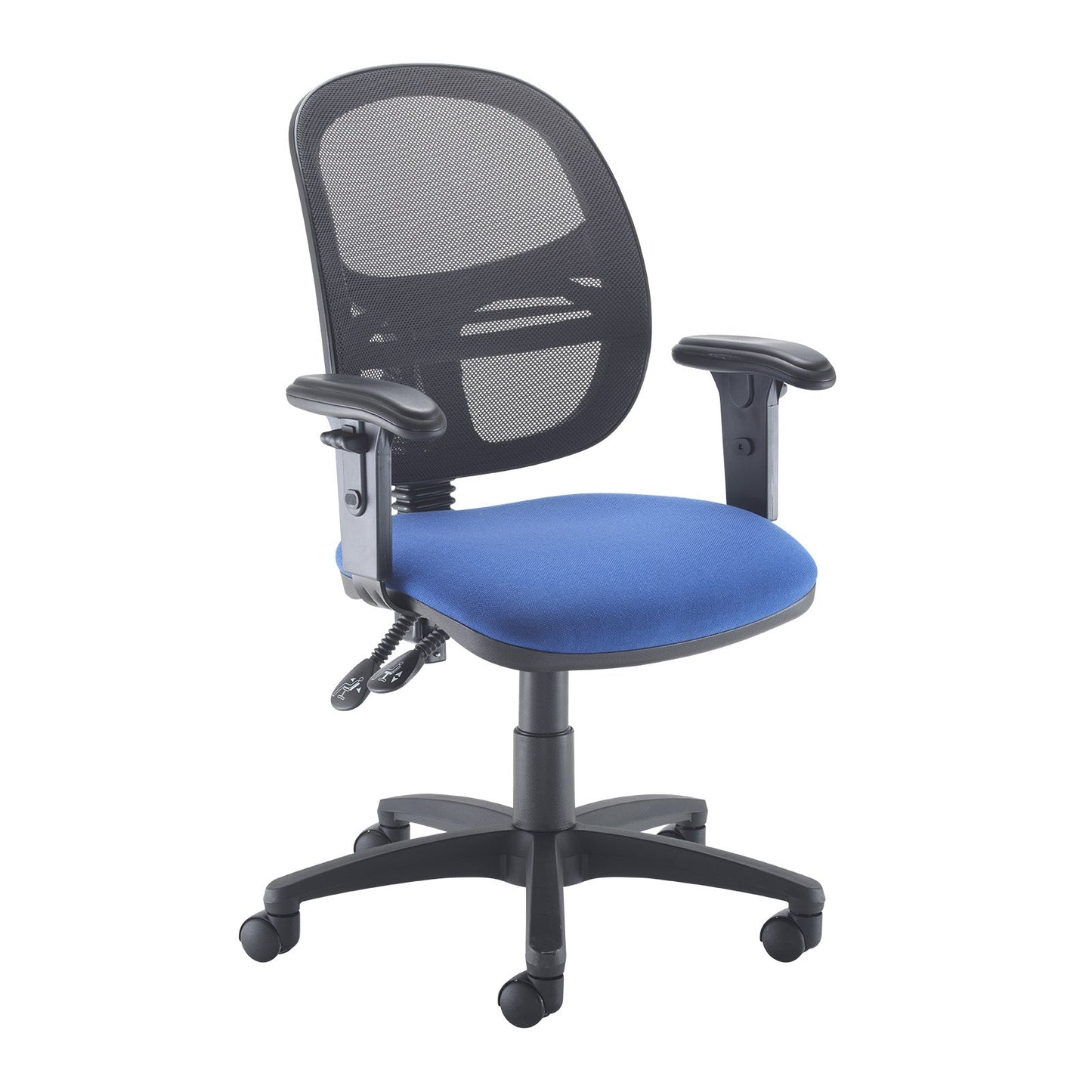 Jota Mesh Medium Back Operators Chair in blue.