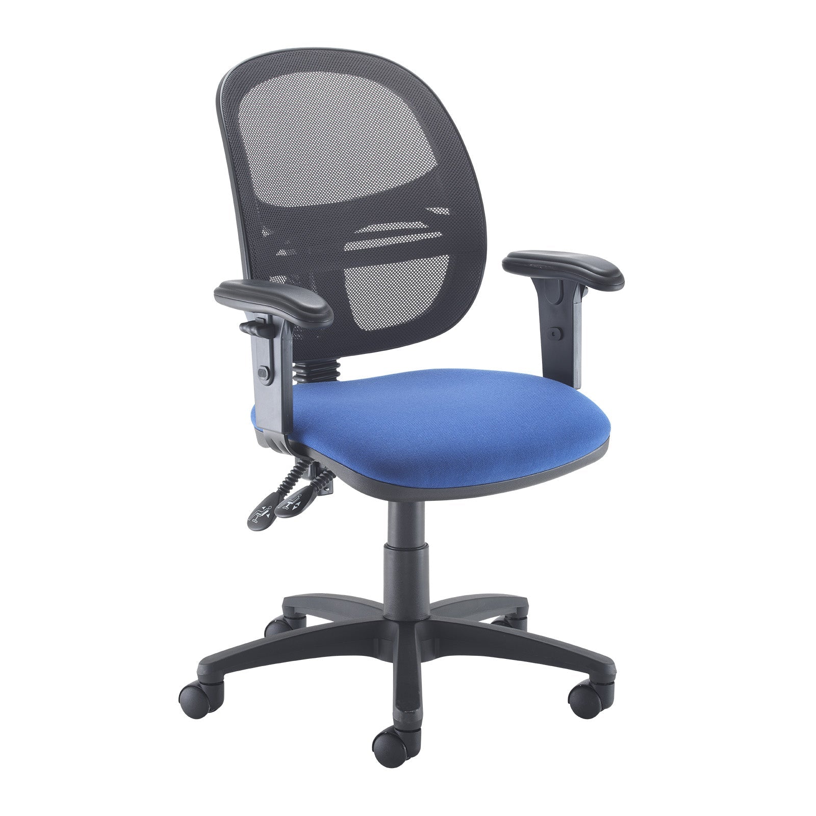 Jota Mesh Medium Back Operators Chair in blue.