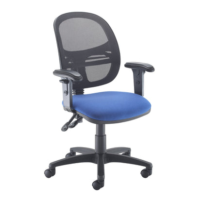 Jota Mesh Medium Back Operators Chair in blue.