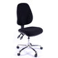 Juno Chrome High Back Fabric Office Chair | Chilli Seating