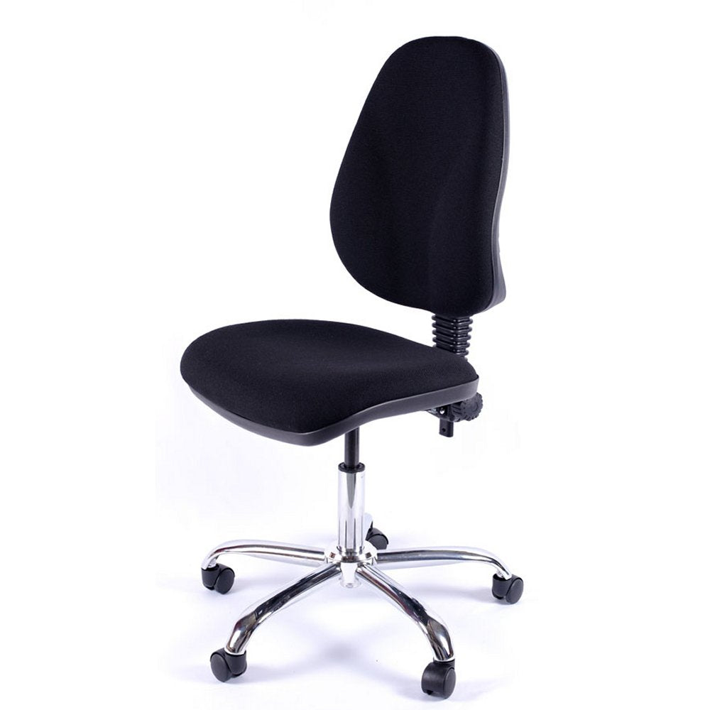 Juno Chrome High Back Fabric Office Chair | Chilli Seating