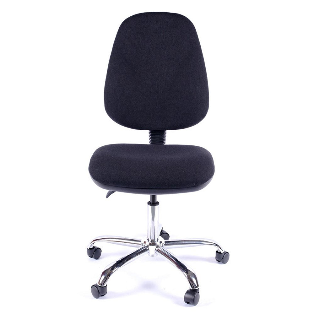 Juno Chrome High Back Fabric Office Chair | Chilli Seating