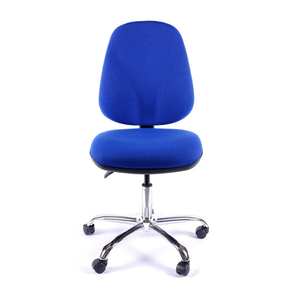 Juno Chrome High Back Fabric Office Chair | Chilli Seating