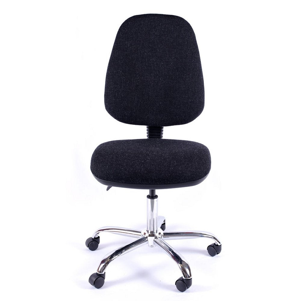 Juno Chrome High Back Fabric Office Chair | Chilli Seating
