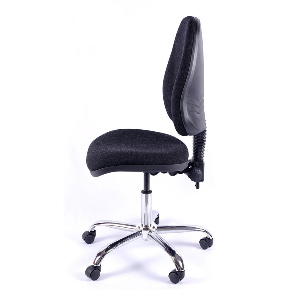 Juno Chrome High Back Fabric Office Chair | Chilli Seating