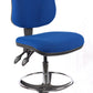 Juno Chrome High Back Fabric Draughtsman Chair | Chilli Seating