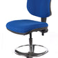 Juno Chrome High Back Fabric Draughtsman Chair | Chilli Seating