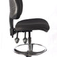 Juno Chrome High Back Fabric Draughtsman Chair | Chilli Seating