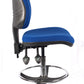 Juno Chrome High Back Fabric Draughtsman Chair | Chilli Seating