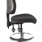 Juno Chrome High Back Fabric Draughtsman Chair | Chilli Seating