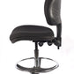 Juno Chrome High Back Fabric Draughtsman Chair | Chilli Seating