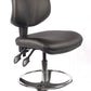 Chrome High Back Vinyl Draughtsman Chair | Chilli Seating