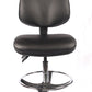 Chrome High Back Vinyl Draughtsman Chair | Chilli Seating