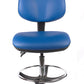 Chrome High Back Vinyl Draughtsman Chair | Chilli Seating