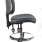 Chrome High Back Vinyl Draughtsman Chair | Chilli Seating
