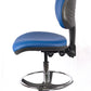 Chrome High Back Vinyl Draughtsman Chair | Chilli Seating