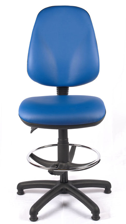 High Back Vinyl Draughtsman Chair | Chilli Seating
