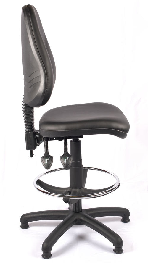 Juno High Back Vinyl Draughtsman Chair