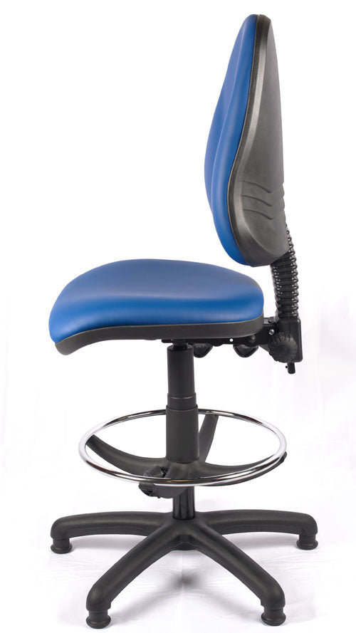 High Back Vinyl Draughtsman Chair | Chilli Seating