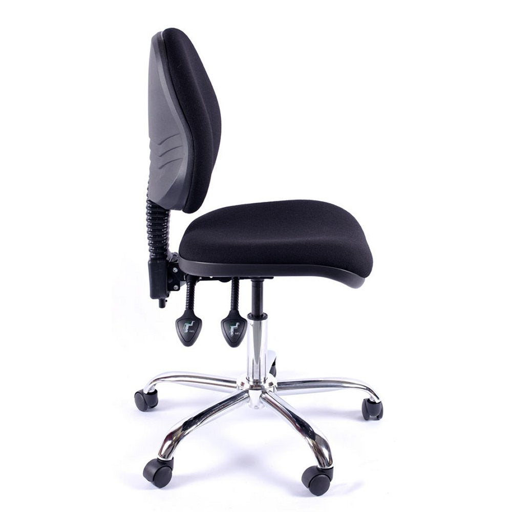 Juno Medium Back Chrome Office Chair | Chilli Seating