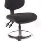 Chrome Medium Back Fabric Draughtsman Chair | Chilli Seating