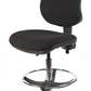 Chrome Medium Back Fabric Draughtsman Chair | Chilli Seating