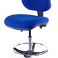 Chrome Medium Back Fabric Draughtsman Chair | Chilli Seating